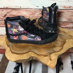 Women's SK8-Hi Slim Zipper Space Floral Vans shoe